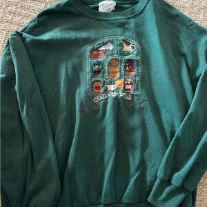 Green Vintage Good Old Days Crewneck